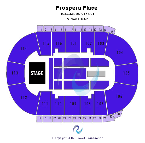 Prospera Place Seating Chart: Michael Buble