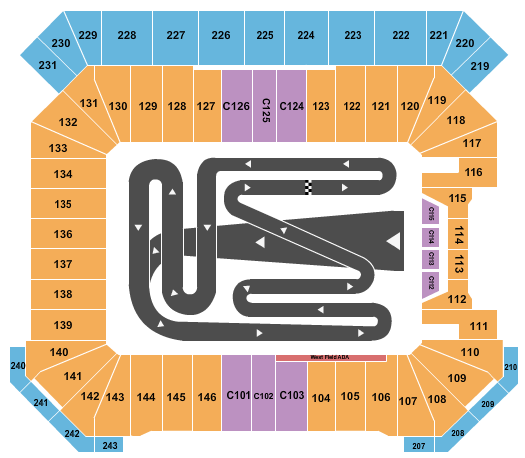 Protective Stadium Seating Chart: AMA Supercross Championship