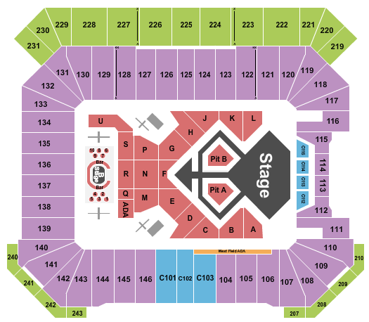 Protective Stadium Seating Chart: Usher
