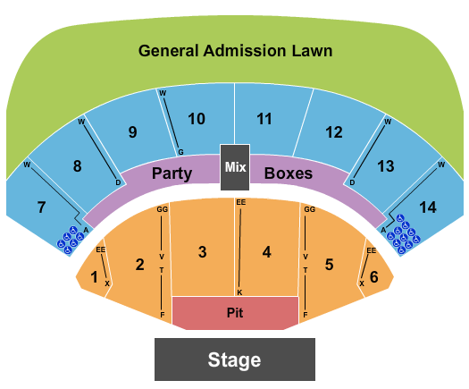 Azura Amphitheater Seating Chart: Endstage Pit 2