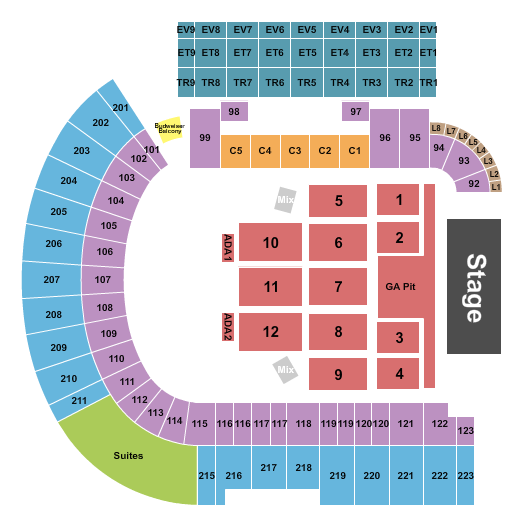 Providence Park Seating Chart: Chris Stapleton