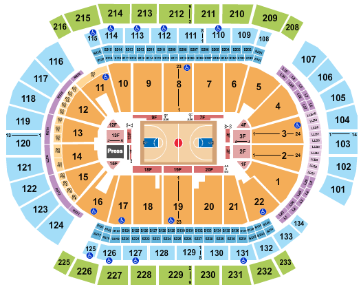 Prudential Center Seating Chart: Basketball