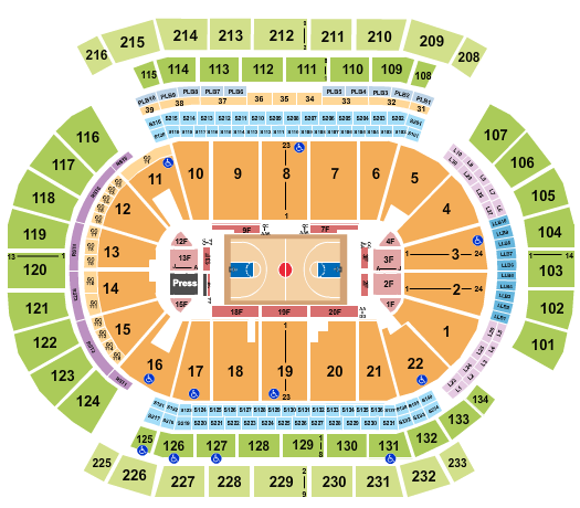 Prudential Center Seating Chart: Basketball