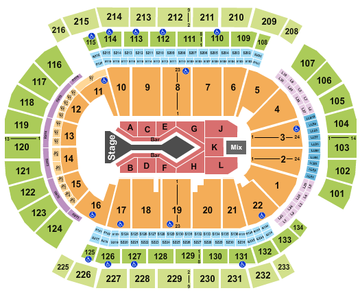 Prudential Center Seating Chart: Blake Shelton