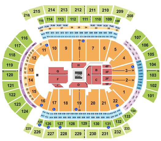 Prudential Center Seating Chart: Boxing 4