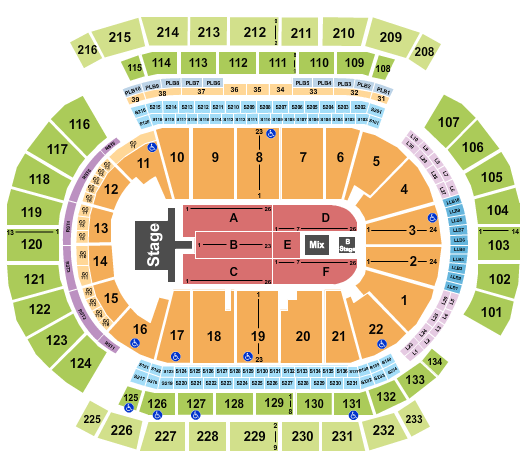 Prudential Center Seating Chart: Bryan Adams