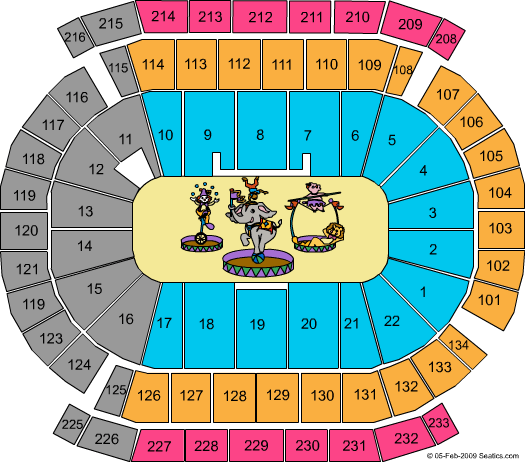 Square Garden Seating Chart Circus