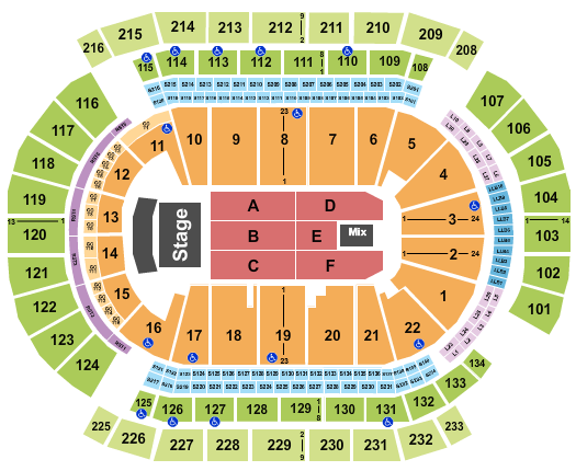 Prudential Center Seating Chart: End Stage