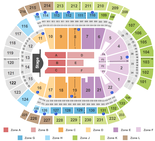 Prudential Seating Chart