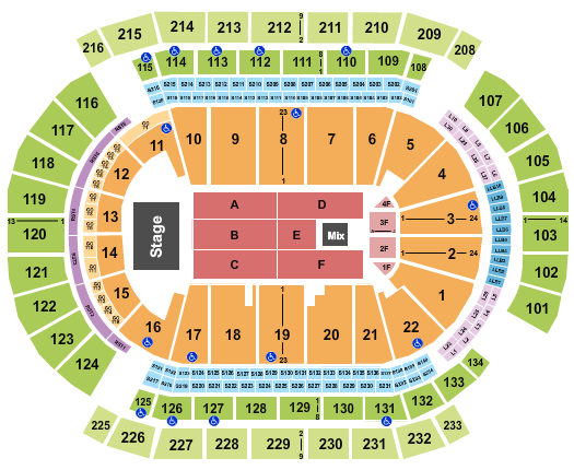 Prudential Center Seating Chart: Endstage 2