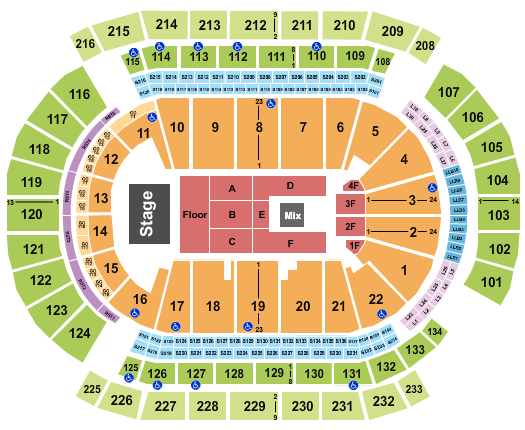 Prudential Center Seating Chart: Endstage Floor Pit