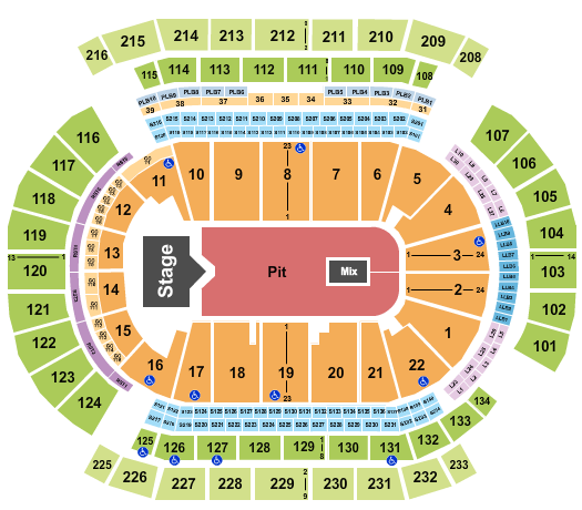 Prudential Center Seating Chart: Endstage GA Pit 2