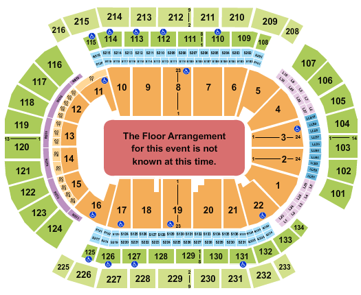 Prudential Center Seating Chart: Generic Floor