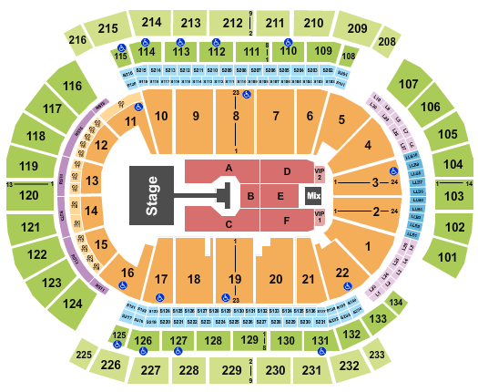 Prudential Center Seating Chart: Jonas Brothers