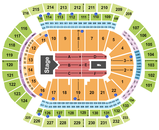 Prudential Center Seating Chart: Rascal Flatts 1