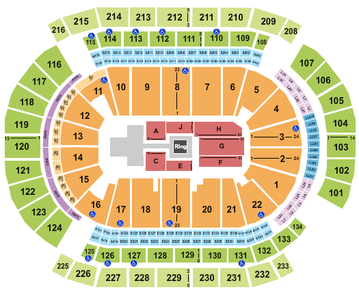 Prudential Center Seating Chart: WWE