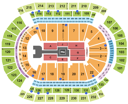 Prudential Center Seating Chart: Wrestling - AEW