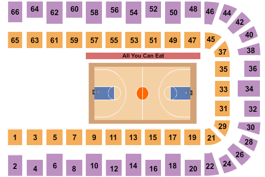 Public Hall At Cleveland Public Auditorium Seating Chart: Basketball