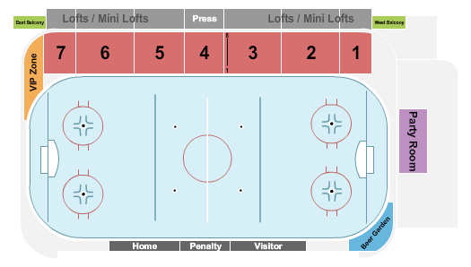 Pueblo Ice Arena Seating Chart: Hockey