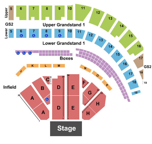 Puyallup Fairgrounds At Washington State Fair Events Center Seating Chart: Endstage 4