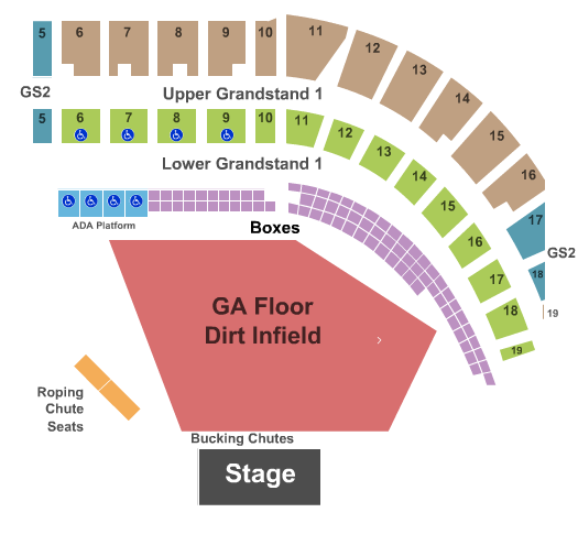 Puyallup Fairgrounds At Washington State Fair Events Center Seating Chart: End Stage GA Floor