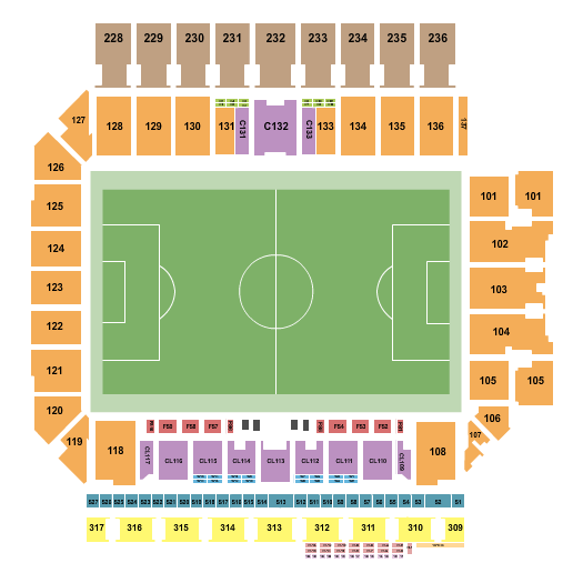 Q2 Stadium Seating Chart: Soccer