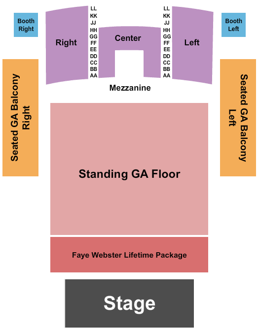 Queen Elizabeth Theatre - Toronto Seating Chart: Faye Webster