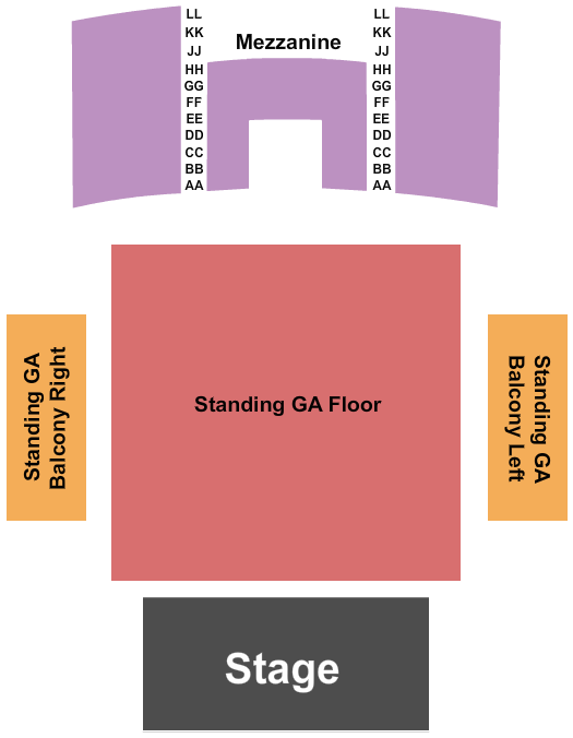 Queen Elizabeth Theatre - Toronto Seating Chart: GA Flr & GA/Rsvd Balcony