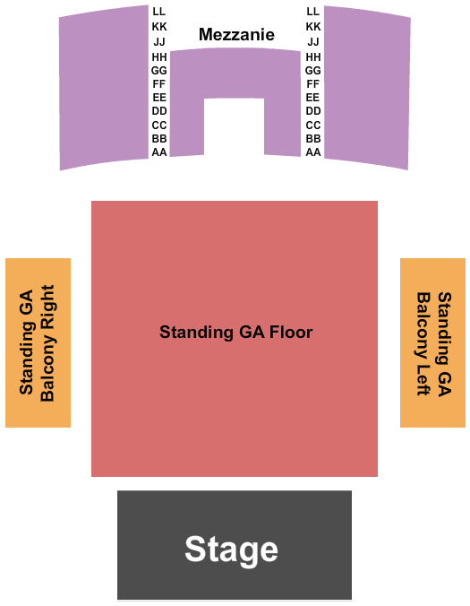 Queen Elizabeth Theatre - Toronto Seating Chart: GA Flr & GA/Rsvd Balcony