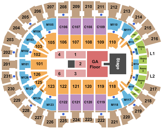 Rocket Mortgage FieldHouse Map