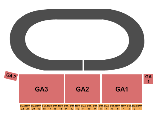 RAD Torque Raceway Seating Chart: Racing GA