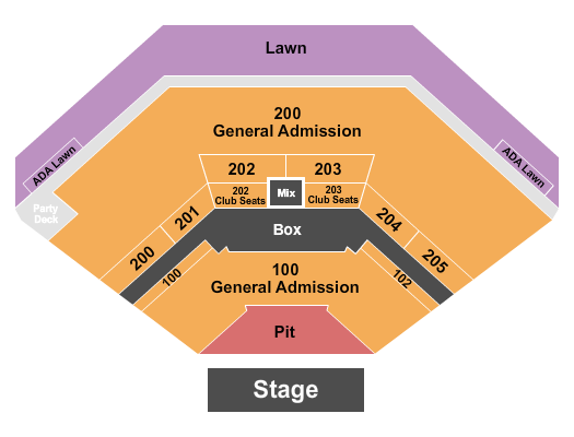 RBC Amphitheatre Seating Chart: GA/RSV 200s