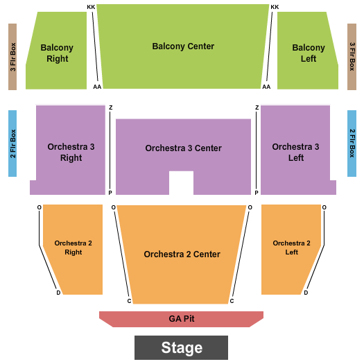 RCU Theatre At Pablo Center at the Confluence Seating Chart: Endstage GA Pit