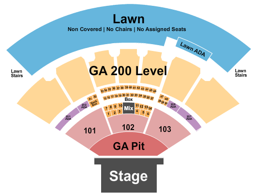 Cascades Amphitheater - WA Seating Chart: Endstage GA Pit/GA200s