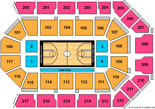 Rabobank Arena Bakersfield Seating Chart