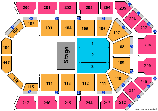 Rabobank Arena Seating Chart