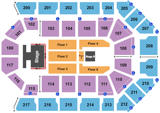 Rabobank Arena Seating Chart With Seat Numbers