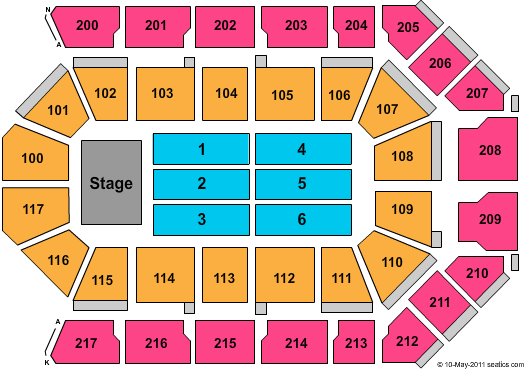 Rabobank Arena Seating Chart