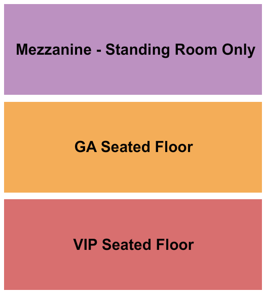 Racket - NY Seating Chart: GA/VIP/Mezz