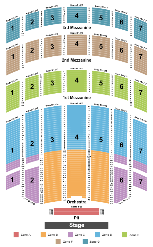 Edmond J Safra Hall Seating Chart