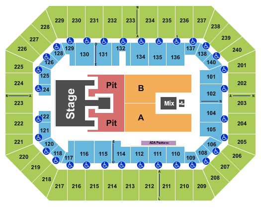 Raising Cane's River Center Arena Seating Chart: Bailey Zimmerman