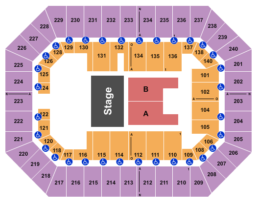 Raising Cane's River Center Arena Seating Chart: Sesame Street 1