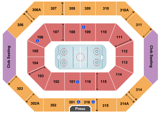 Baxter Arena Seating Chart Hockey