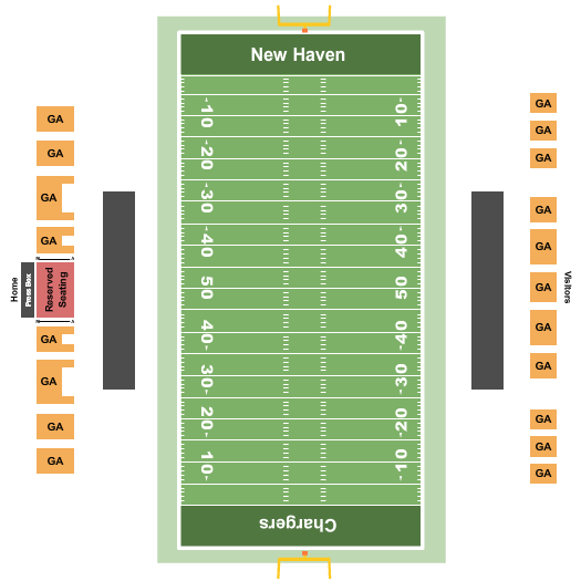 Ralph F. DellaCamera Stadium Seating Chart: Football