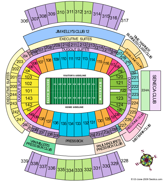 Ralph Wilson Stadium Seating Chart