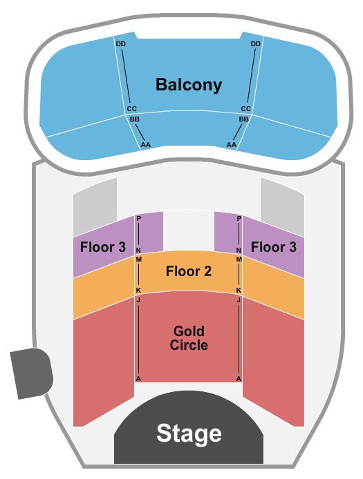 Ramova Theatre Seating Chart: Endstage GC