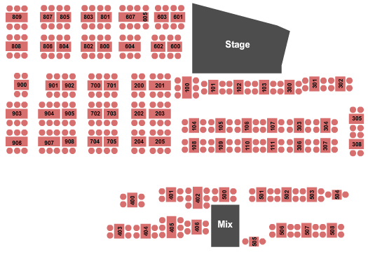 Rams Head On Stage Seating Chart: End Stage
