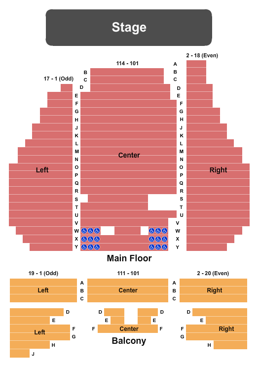 Raue Center For The Arts Seating Chart: Endstage