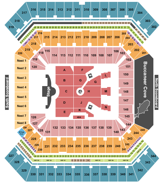 Raymond James Stadium Seating Chart: Ed Sheeran