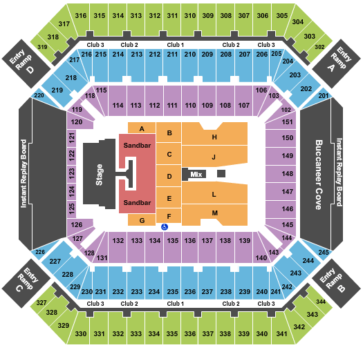 Raymond James Stadium Taylor Swift Seating Chart